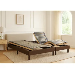 Sommier électrique Essenzia Zen DETENTE MARRON 90x200 Lattes