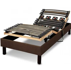 Sommier électrique Essenzia Zen EMOTION MARRON 70x190 Lattes et Plots
