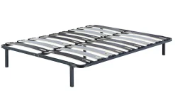 Sommier Metal 160x200 cm - 29 cm - 9 Larges Lattes de 12,5 cm - Solide et Confortable - CADRE A LATTE PATRICK