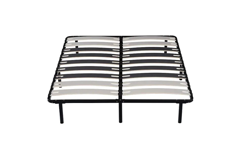Sommier Metal 160x200 cm - 29 cm - 9 Larges Lattes de 12,5 cm - Solide et Confortable - CADRE A LATTE PATRICK