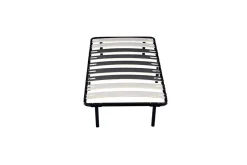 Sommier Metal 80x190 cm - 29 cm hauteur - 9 Larges Lattes de 12,5 cm - Solide et Confortable - CADRE A LATTE PATRICK