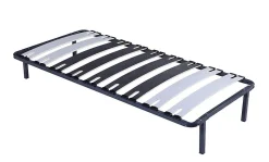 Sommier Metal 90x190 cm - Cadre à Lattes de 29 cm - 9 Larges Lattes de 12,5 cm - Epaisseur 1,2 mm - Solide et Confortable - CADRE
