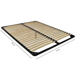 Sommier Métal RENO22 160x200+ 1 pied amovible / Noir