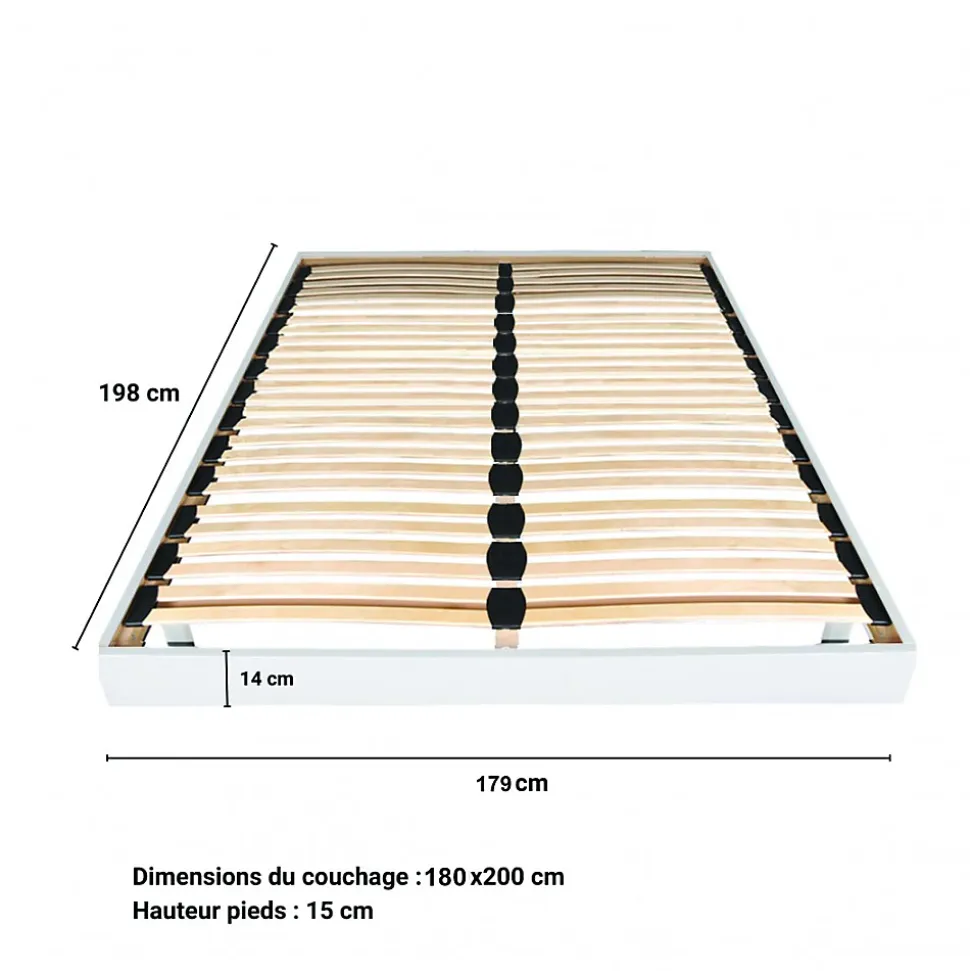 Sommier sur pied SOMKIT 180x200 / Blanc