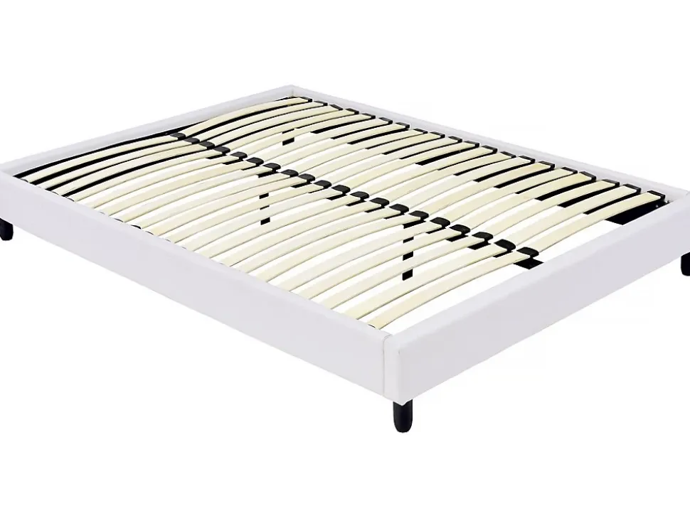 Sommier tapisser à lattes - 140 x 190 cm - 20 lattes - Blanc