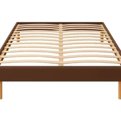 Sommier tapissier 20 cm 180x200 13 lattes montage rapide et facile revêtement facile d'entretien Gregory marron