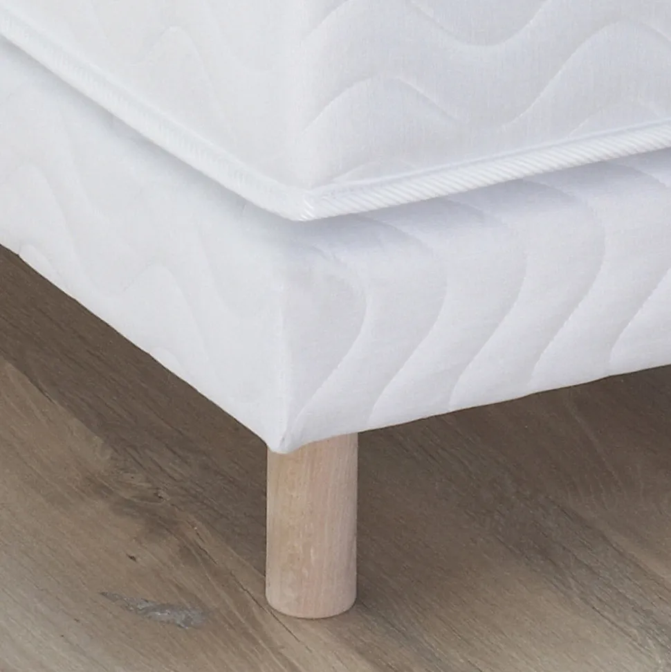 Sommier tapissier à lattes blanc 2x80x200