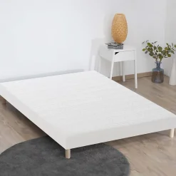 Sommier tapissier à lattes blanc 140x190