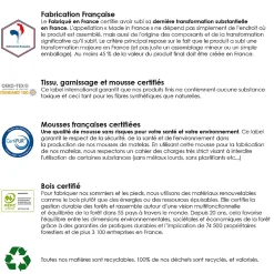 Sommier tapissier à lattes fixes 160x200 gris chiné