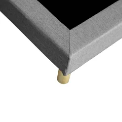 Sommier tapissier à lattes fixes 160x200 gris chiné