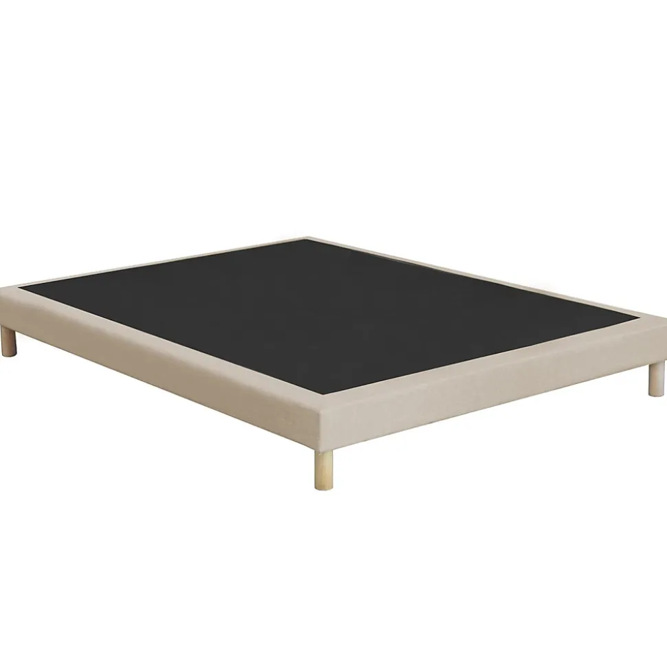 Sommier tapissier à lattes fixes 140x200 beige