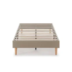 Sommier tapissier Aura + tête de lit 90x190 cm Beige, hauteur 30 cm