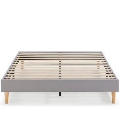 Sommier tapissier Aura 150x190 cm Gris clair, Hauteur 30 cm