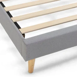 Sommier tapissier Aura 150x190 cm Gris clair, Hauteur 30 cm