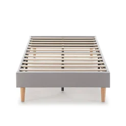 Sommier tapissier Aura 90x190 cm Gris clair, Hauteur 30 cm