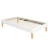 Sommier tapissier blanc - 80x200 - pieds 20 cm - 13 lattes - montage rapide - confort optimal - usage quotidien