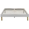 Sommier tapissier blanc - 160x200 cm - compatible avec matelas 160x200 - solide et confortable - montage rapide et facile