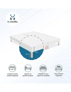 SOMMIER TAPISSIER blanc 90x200x2 (180x200) avec PIEDS offerts FABRICATION FRANÇ