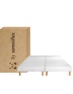 SOMMIER TAPISSIER blanc 90x200x2 (180x200) avec PIEDS offerts FABRICATION FRANÇ