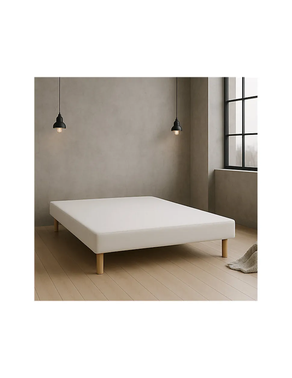 Sommier Tapissier Blanc 140x190 Fabrication Française Artisanale