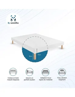 Sommier Tapissier Blanc 130x200 Fabrication Française Artisanale