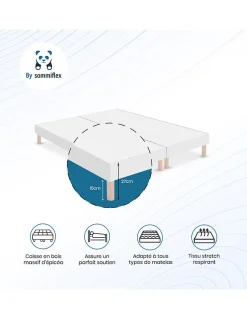 SOMMIER TAPISSIER BLANC 90x200x2 (180x200) FABRICATION FRANÇAISE ARTISANALE PI