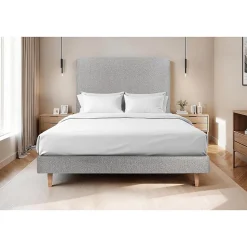 Sommier Tapissier Bouclette Gris 140x190 H29cm