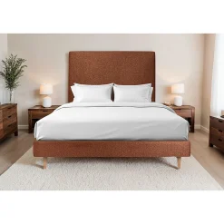 Sommier Tapissier Bouclette Terracotta 150x190 H29cm