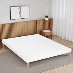 Sommier tapissier Capucine 140x190 cm Epaisseur 13 cm Blanc (pieds non inclus)