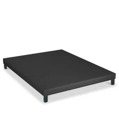 Sommier tapissier Capucine 90x190 cm Epaisseur 13 cm Gris anthracite (pieds non inclus)