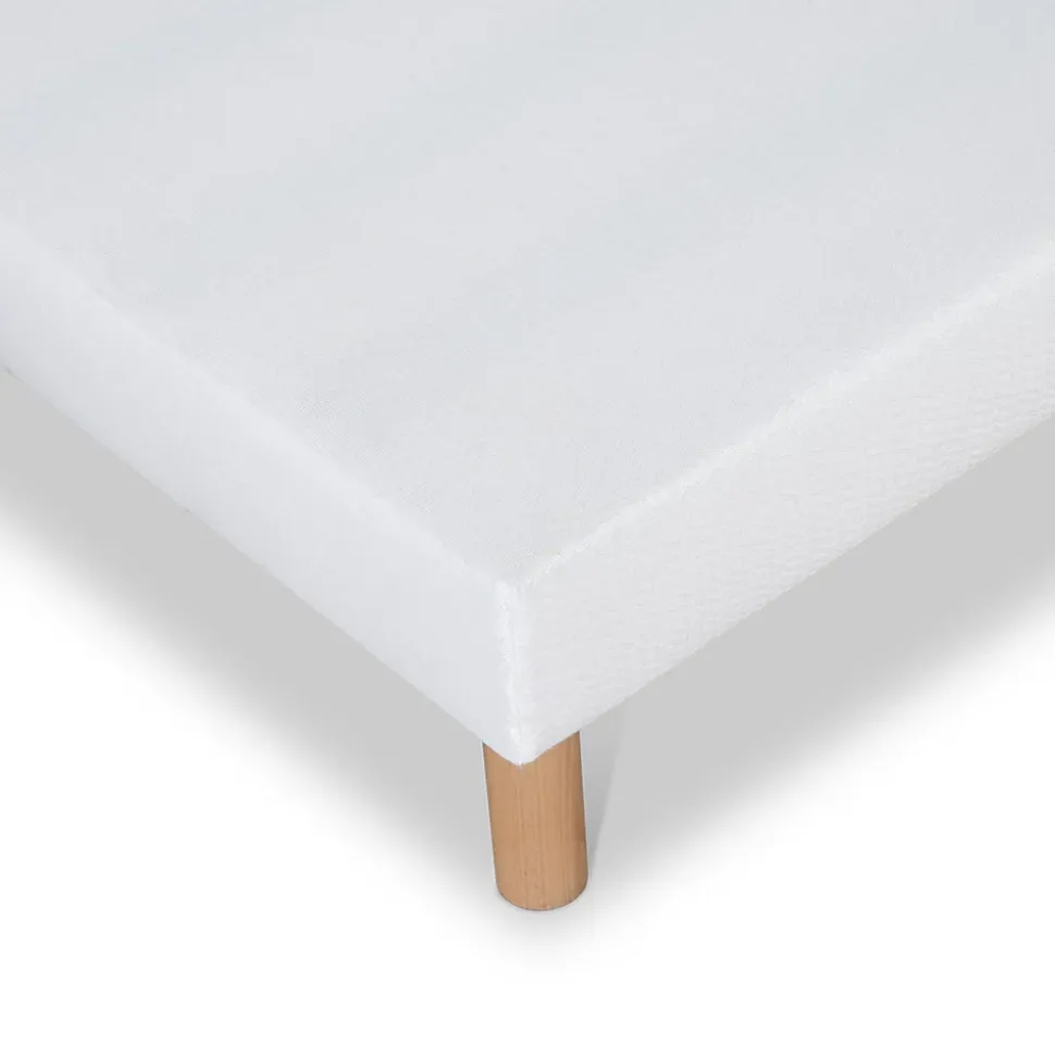 Sommier tapissier Constantine 80x200 cm Epaisseur 18 cm Blanc (pieds non inclus)