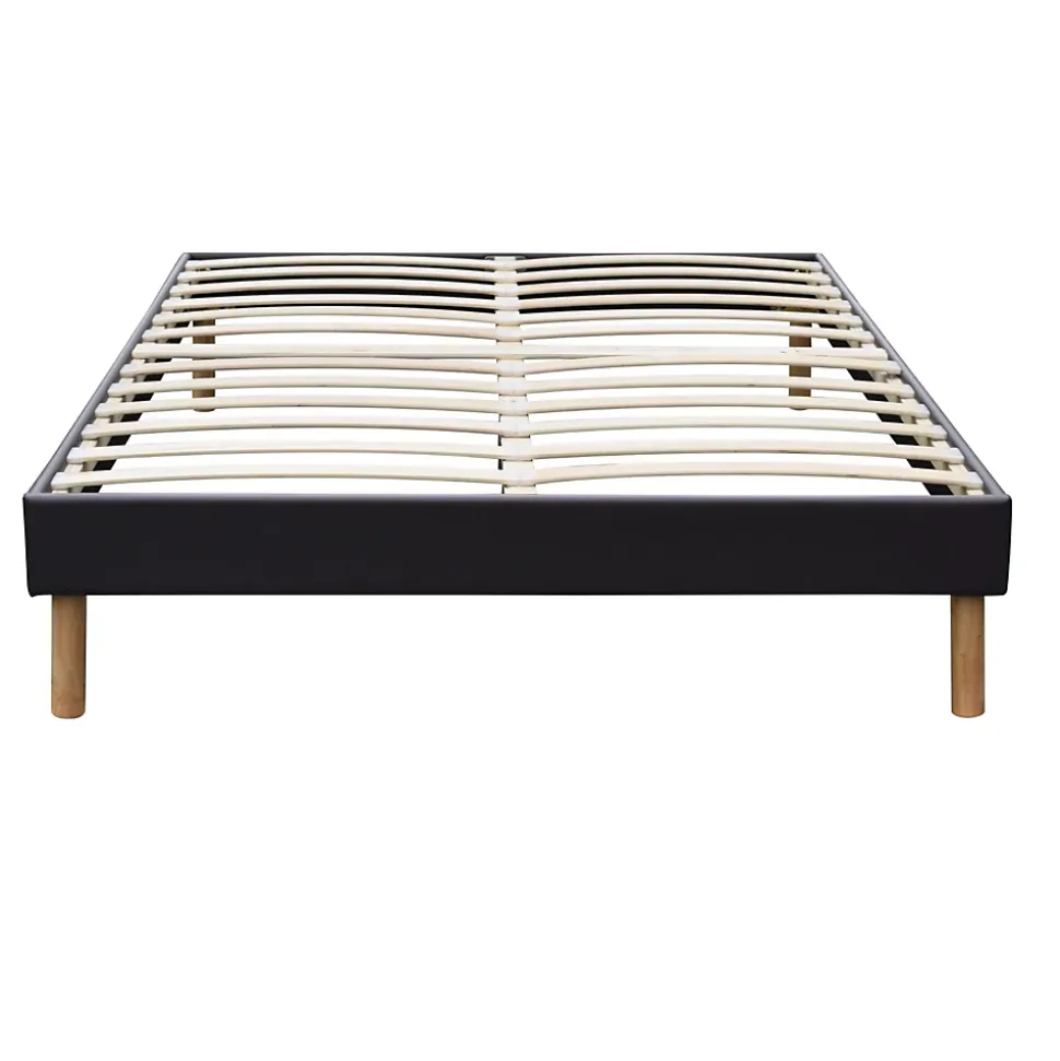 Sommier Tapissier Gregory - 160x200 cm - Compatible avec Matelas - 2 x 13 Lattes - Montage Rapide - Design Chic Noir -