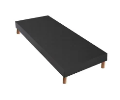 Sommier tapissier gris anthracite noir 90x200