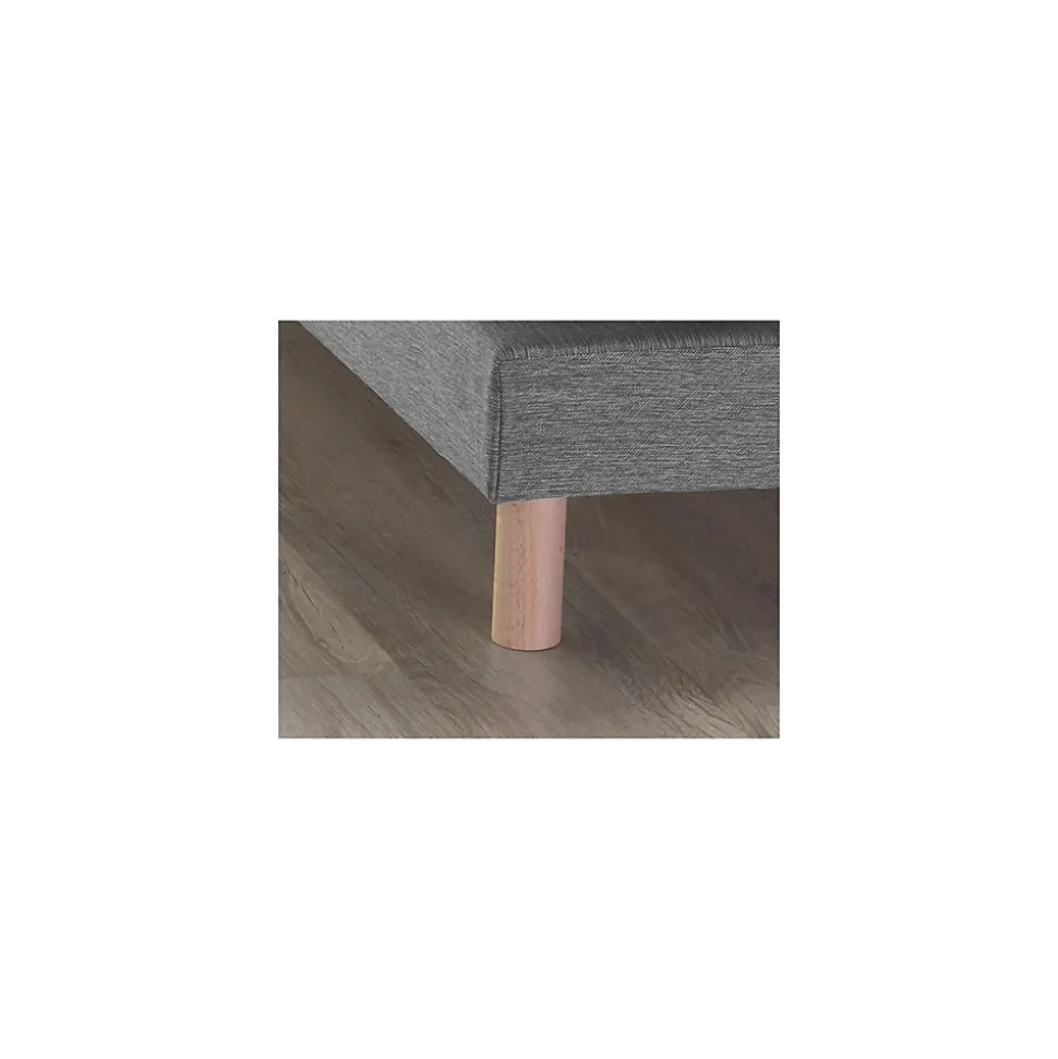 Sommier tapissier gris chiné 90x200