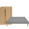 SOMMIER TAPISSIER GRIS 130x200 cm FABRICATION FRANÇAISE ARTISANALE PIEDS OFFERTS HAUTEUR avec PIEDS 27 cm