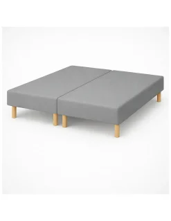 SOMMIER TAPISSIER GRIS 70x190x2 (140x190) FABRICATION FRANÇAISE ARTISANALE PIEDS OFFERTS HAUTEUR avec PIEDS 27 cm