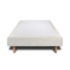 Sommier Tapissier Tissu Beige clair 100x200 H35cm