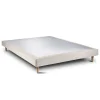 Sommier Tapissier Tissu Beige clair 135x190 H29cm
