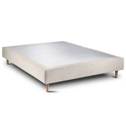 Sommier Tapissier Tissu Beige clair 150x200 H35cm