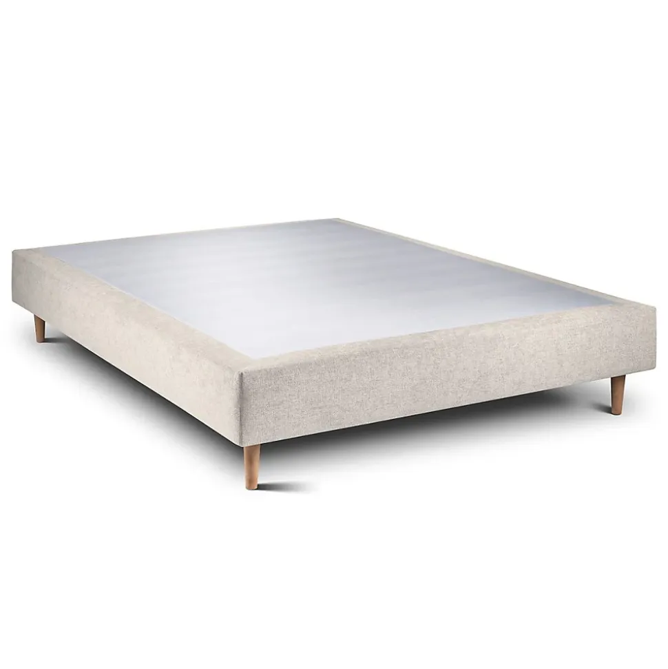 Sommier Tapissier Tissu Beige clair 150x200 H35cm