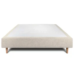 Sommier Tapissier Tissu Beige clair 150x200 H35cm