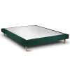 Sommier Tapissier Velours Vert 160x200 H29cm