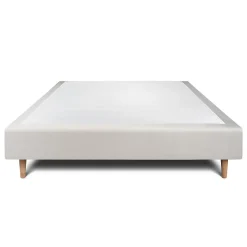 Sommier Tapissier Velours Gris clair 150x200 H35cm