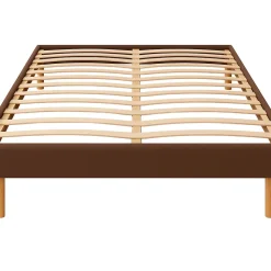 SOMMIER TAPISSIER 140x200 cm - 20 cm - 13 lattes - montage rapide et facile - revêtement facile d'entretien - GREGORY MARRON