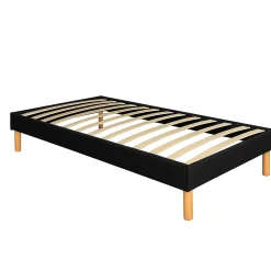 Sommier Tapissier 70x190 cm - 20 cm - 13 Lattes - Montage Rapide et Facile - Design Moderne et Esthétique - SOMMIER ADRIEN NOIR
