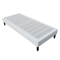 Sommier 80x190 cm - Déhoussable - Housse lavable - Avec pieds 20 cm - 13 lattes - Confort optimal -