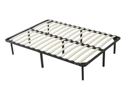 Sommier 180x200 cm - Jacky - Solide et Confortable x 29 cm - Cadre à lattes + 6 pieds en métal - Épaisseur métal 1,2 mm - 14 latte