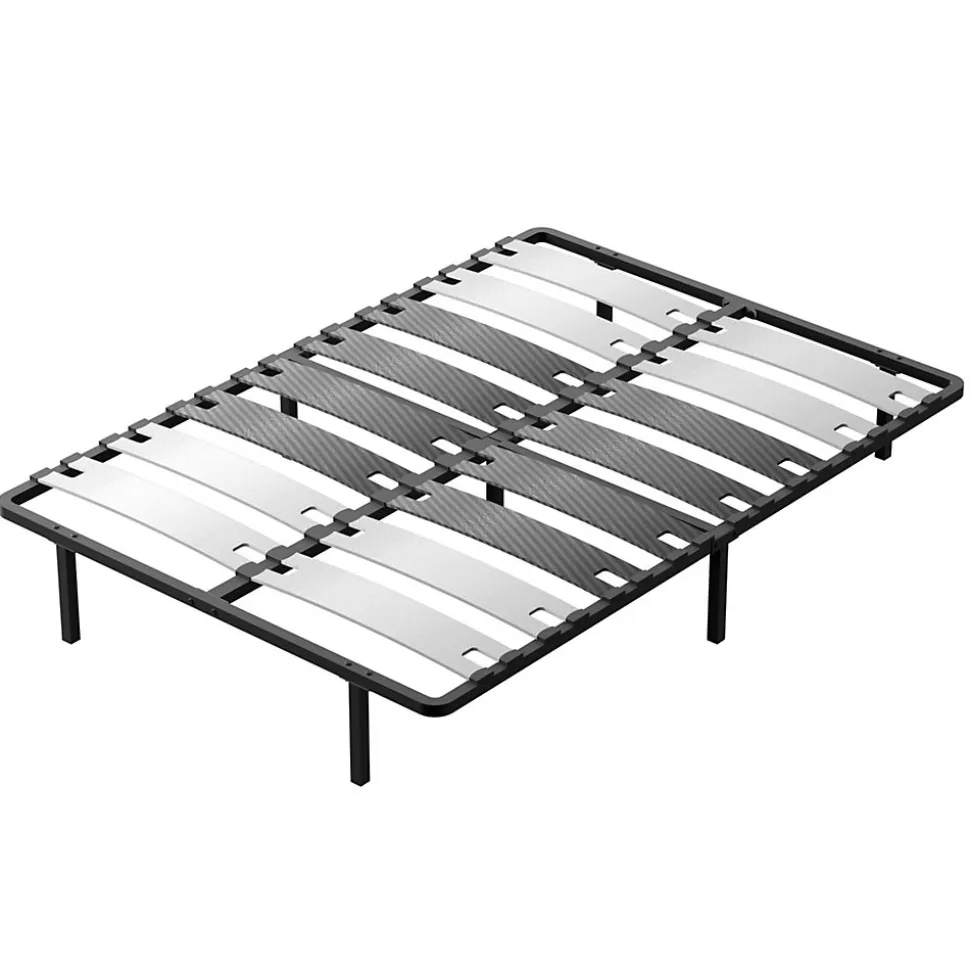 Sommier 140x200 cm, 7 Pieds Durable, Lit avec Sommier à Lattes pour Adulte