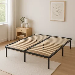 Sommier 140x200 cm - solide - cadre a lattes - montage rapide - confort optimal - usage quotidien