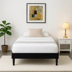 Sommier 80x190 cm - tapissier - déhoussable - pieds 20 cm - 13 lattes - montage rapide - confort optimal - - entretien facile